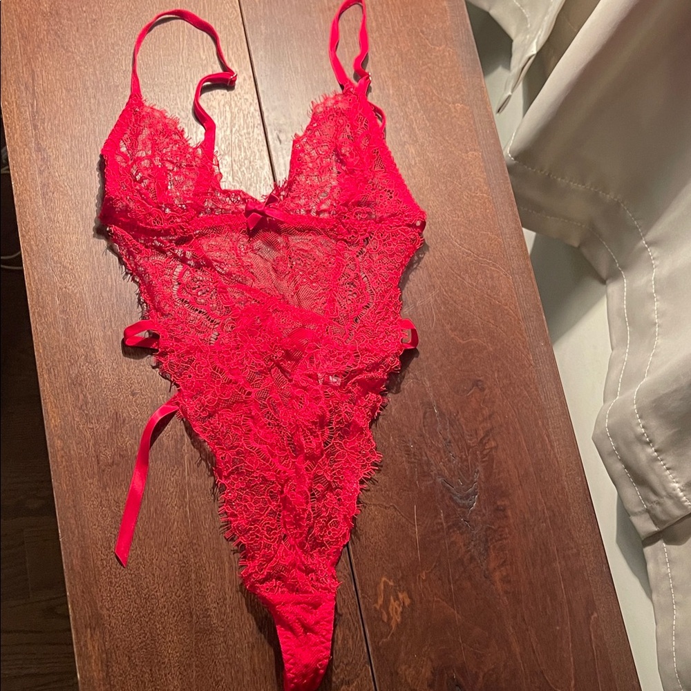 Victoria's Secret Red Lace Chemise